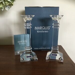Marquis by Waterford Treviso 8” Pair of Candlesticks